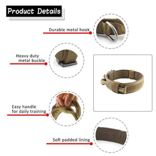 Tactical Nylon Dog Collar With Double Protection-3
