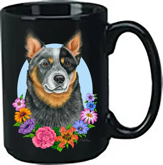 Australian Cattle Dog Blue - Best of Breed Ceramic 15oz Coffee Black Mug