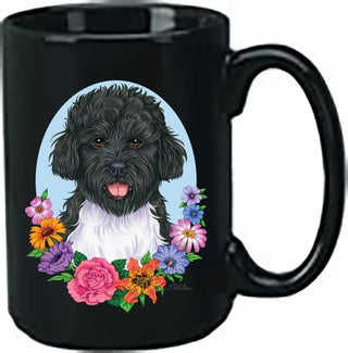 Portugese Water Dog - Best of Breed Ceramic 15oz Coffee Black Mug