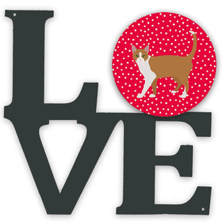Cat Love Metal Wall Artwork LOVE - Size: 12 X 12 | Pack Of: 1