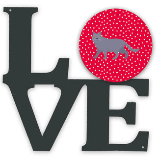 Cat Love Metal Wall Artwork LOVE - Size: 12 X 12 | Pack Of: 1