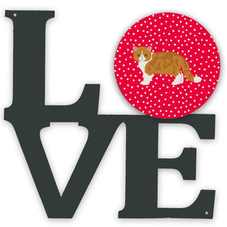 Cat Love Metal Wall Artwork LOVE - Size: 12 X 12 | Pack Of: 1