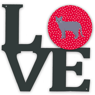 Cat Love Metal Wall Artwork LOVE - Size: 12 X 12 | Pack Of: 1