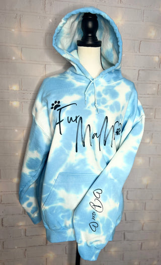 Personalized Fur Mama Tie Dye Hoodie