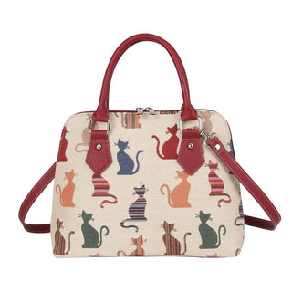 Cheeky Cat Convertible Top Handle Purse Handbag