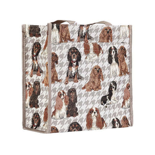 KING CHARLES CAVALIER SPANIEL DOG SHOPPER BAG