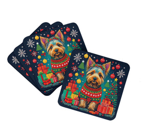 Australian Shepherd Christmas Foam Coasters
