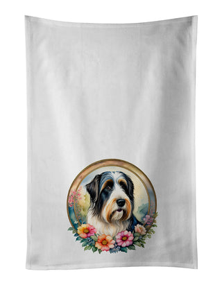 American Staffordshire Terrier and Flowers Foam Coasters