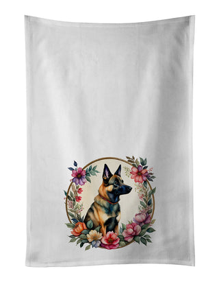 Belgian Malinois and Flowers Foam Coasters