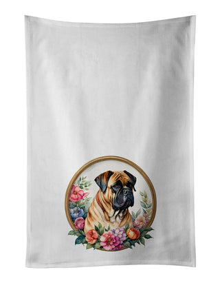 Bullmastiff and Flowers Foam Coasters