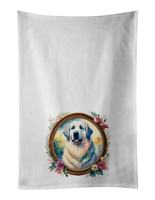 Great Pyrenees and Flowers Foam Coasters