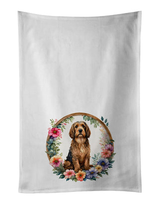 Otterhound and Flowers Foam Coasters