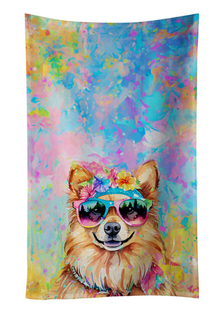 Pomeranian Hippie Dawg Kitchen Towel