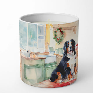 Bernese Mountain Dog Christmas Cookies Decorative Soy Candle