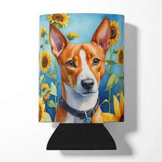 American Hairless Terrier in Sunflowers Foam Coasters