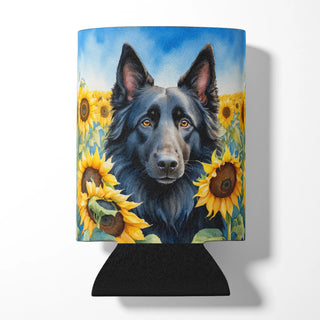 Bearded Collie in Sunflowers Foam Coasters