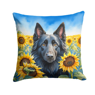 Bearded Collie in Sunflowers Foam Coasters