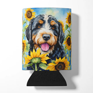 Bearded Collie in Sunflowers Foam Coasters