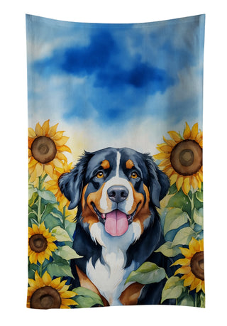 Bearded Collie in Sunflowers Foam Coasters