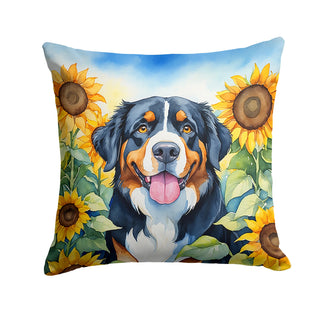Bearded Collie in Sunflowers Foam Coasters