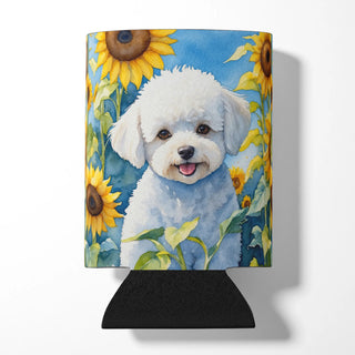 Bearded Collie in Sunflowers Foam Coasters