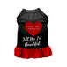 Black w red ruffle
