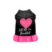 Black w hot pink ruffle