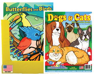 Birds Dogs and Cats Coloring Books