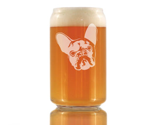 French Bulldog Beer Can Pint Glass - Frenchie Gifts