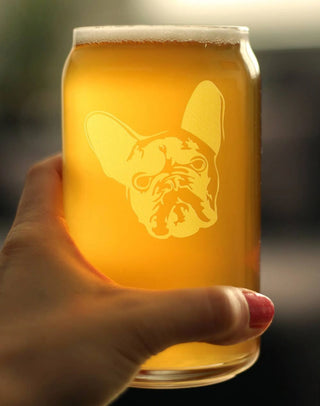 French Bulldog Beer Can Pint Glass - Frenchie Gifts