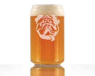 English Bulldog Beer Can Pint Glass - Bulldog Dogs Gifts