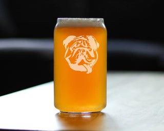 English Bulldog Beer Can Pint Glass - Bulldog Dogs Gifts