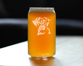 Labrador Face Beer Can Pint Glass - Black Lab Dog Gifts