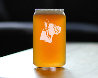 Boxer - Pointed Ears Beer Can Pint Glass - Boxer Dogs Gifts
