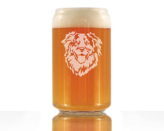 Australian Shepherd Beer Can Pint Glass - Dog Gifts