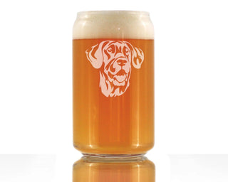 Great Dane Face Beer Can Pint Glass - Great Dane Gifts