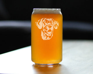 Great Dane Face Beer Can Pint Glass - Great Dane Gifts