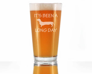 Long Day Pint Glass for Beer - Dachshund Gifts and Decor