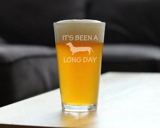 Long Day Pint Glass for Beer - Dachshund Gifts and Decor
