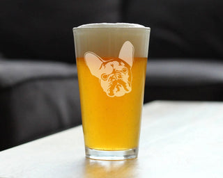 French Bulldog Pint Glass for Beer - Frenchie Gifts