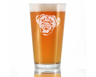Boxer - Natural Ears Pint Glass for Beer - Boxer Dogs Gifts