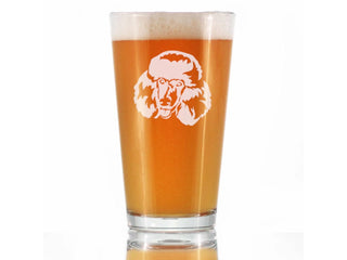Poodle Happy Face Pint Glass for Beer - Poodle Dog Gifts