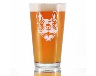 Happy Frenchie Pint Glass for Beer - French Bulldog Gifts