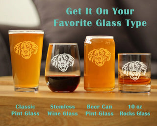 Bernese Mountain Dog Pint Glass for Beer - Dog Gifts