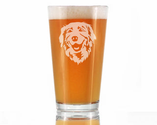 Golden Retriever Pint Glass for Beer - Dog Gifts