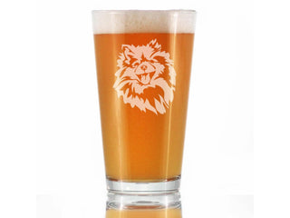 Pomeranian Face Pint Glass for Beer - Pomeranian Gifts