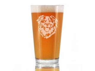 Australian Shepherd Pint Glass for Beer - Dog Gifts