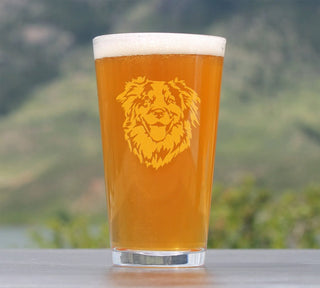 Australian Shepherd Pint Glass for Beer - Dog Gifts