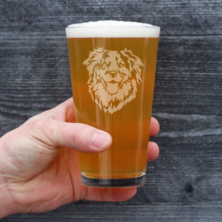 Australian Shepherd Pint Glass for Beer - Dog Gifts