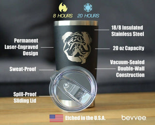 English Bulldog Insulated Travel Tumbler - Dog Gifts